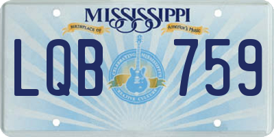 MS license plate LQB759