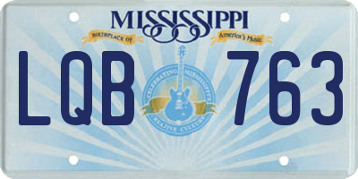 MS license plate LQB763