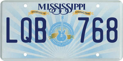 MS license plate LQB768