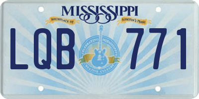 MS license plate LQB771