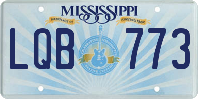 MS license plate LQB773