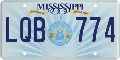 MS license plate LQB774