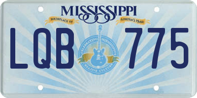 MS license plate LQB775