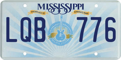 MS license plate LQB776