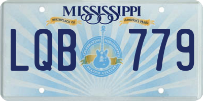 MS license plate LQB779