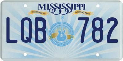MS license plate LQB782
