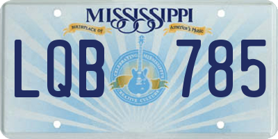 MS license plate LQB785