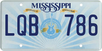 MS license plate LQB786