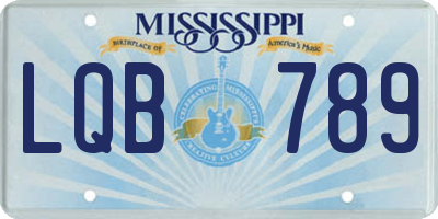 MS license plate LQB789