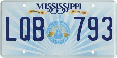 MS license plate LQB793