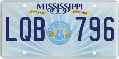 MS license plate LQB796
