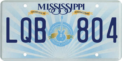 MS license plate LQB804