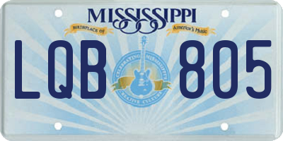 MS license plate LQB805