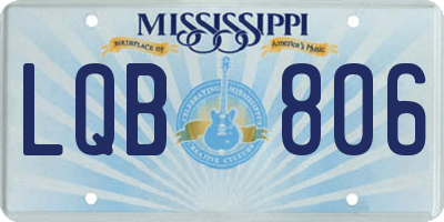 MS license plate LQB806