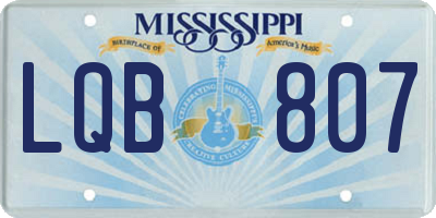 MS license plate LQB807