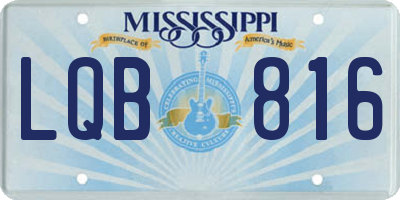 MS license plate LQB816