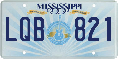 MS license plate LQB821