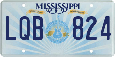 MS license plate LQB824