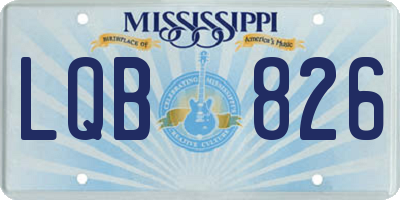 MS license plate LQB826