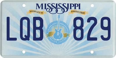 MS license plate LQB829
