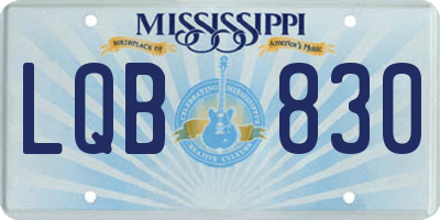 MS license plate LQB830