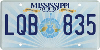MS license plate LQB835
