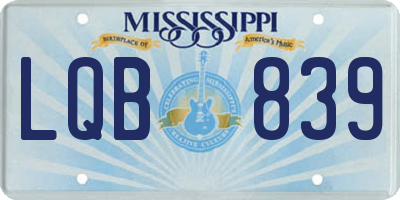MS license plate LQB839