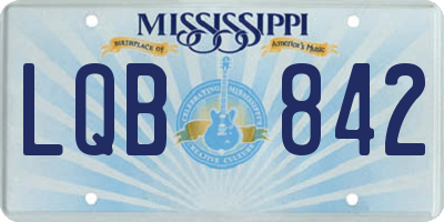 MS license plate LQB842