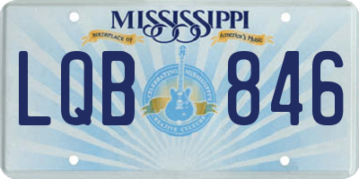 MS license plate LQB846