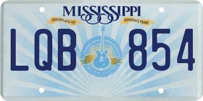 MS license plate LQB854