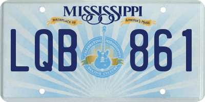 MS license plate LQB861