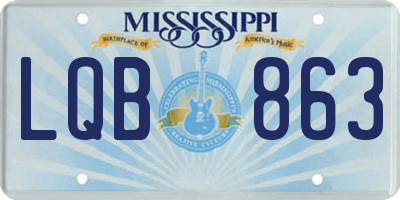 MS license plate LQB863