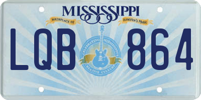 MS license plate LQB864