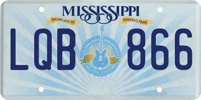 MS license plate LQB866