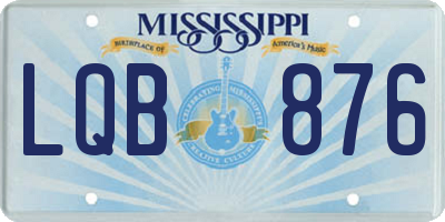 MS license plate LQB876
