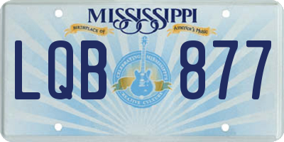 MS license plate LQB877