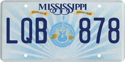 MS license plate LQB878