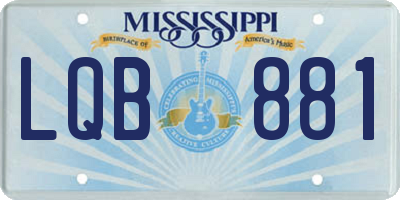 MS license plate LQB881