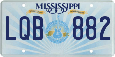 MS license plate LQB882
