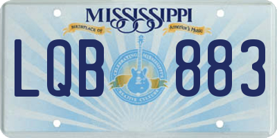 MS license plate LQB883