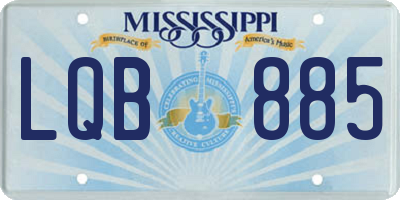 MS license plate LQB885