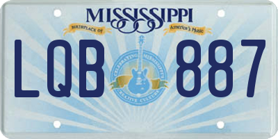 MS license plate LQB887