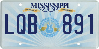 MS license plate LQB891