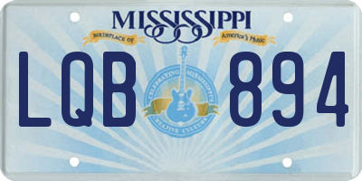 MS license plate LQB894