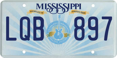 MS license plate LQB897