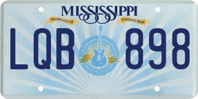 MS license plate LQB898