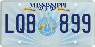 MS license plate LQB899