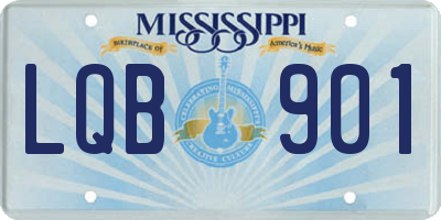 MS license plate LQB901
