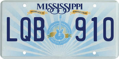 MS license plate LQB910