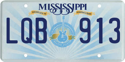 MS license plate LQB913